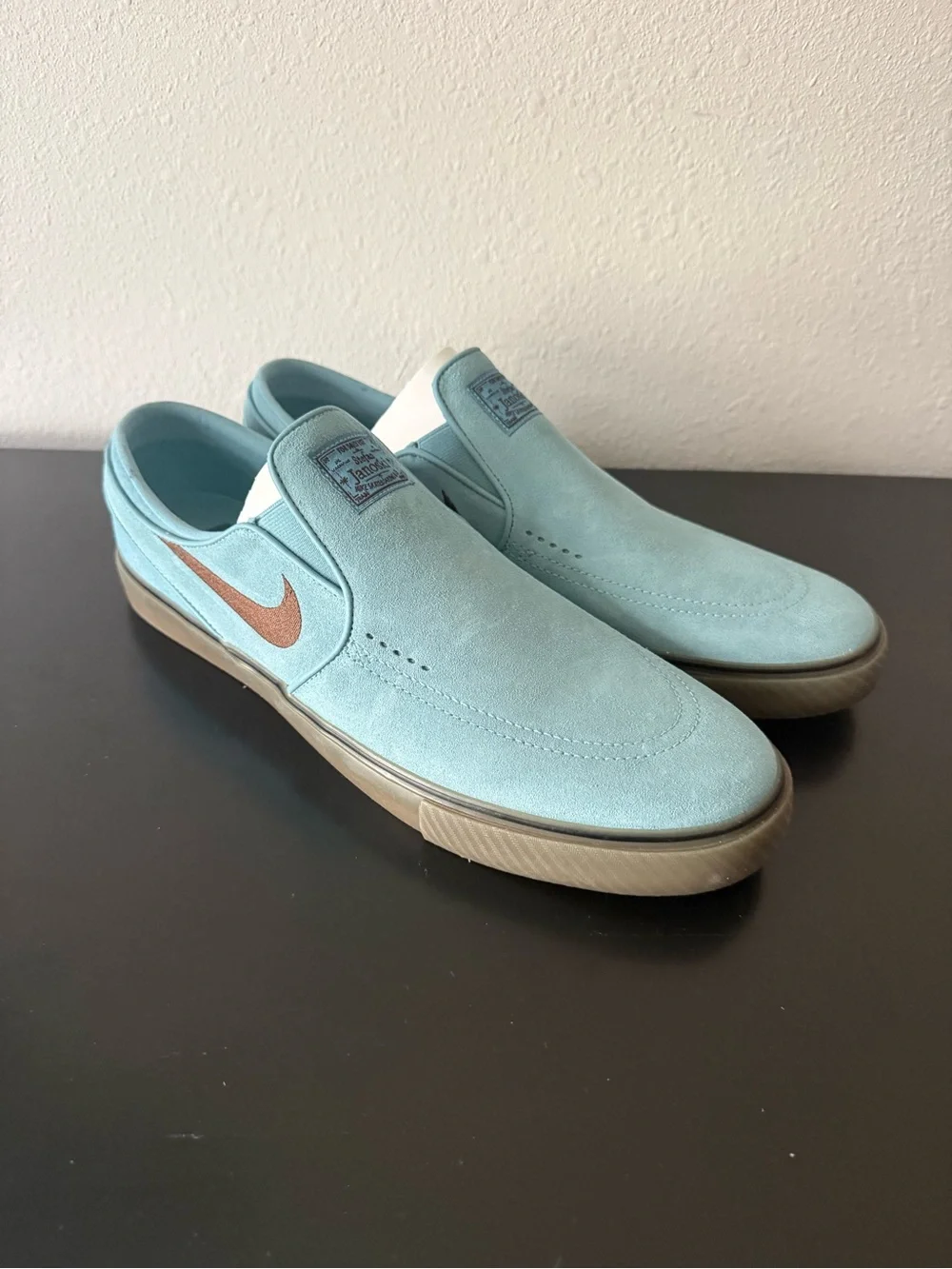 Nike SB Zoom Stefan Janoski+ Slip Denim Turquoise Cacao Wow Men's Size 14